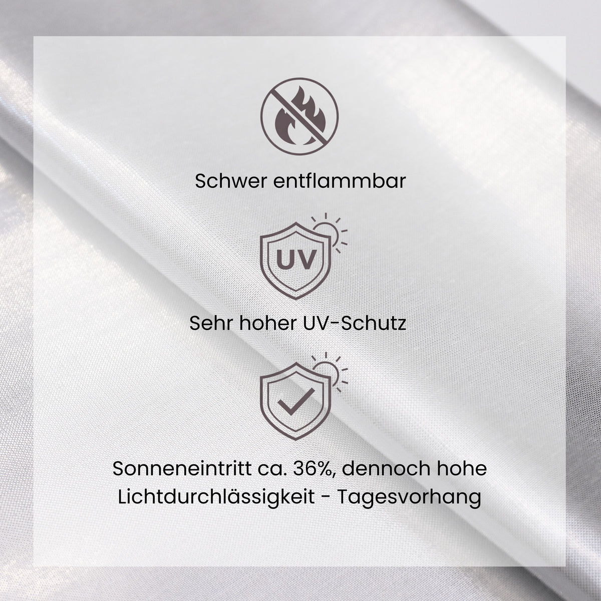 "Protection solaire" Curtain quotidien Silver Soleil