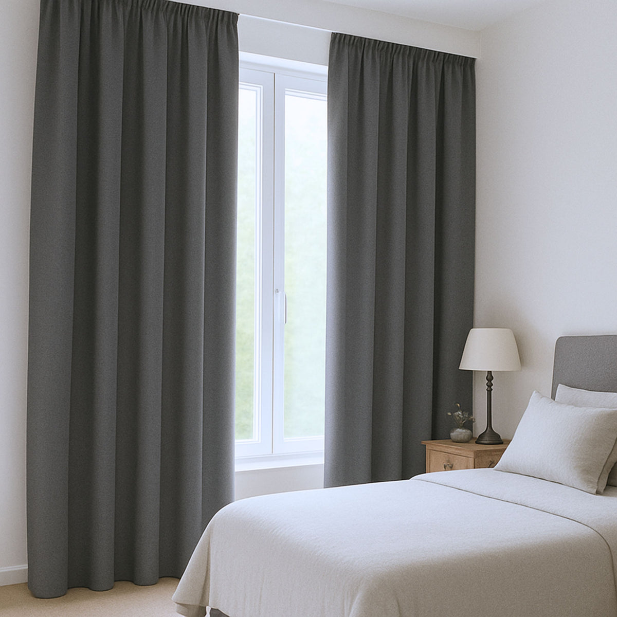 Verdunkelungsvorhang "100% Blackout, Akustikvorhang" steingrau Matteo
