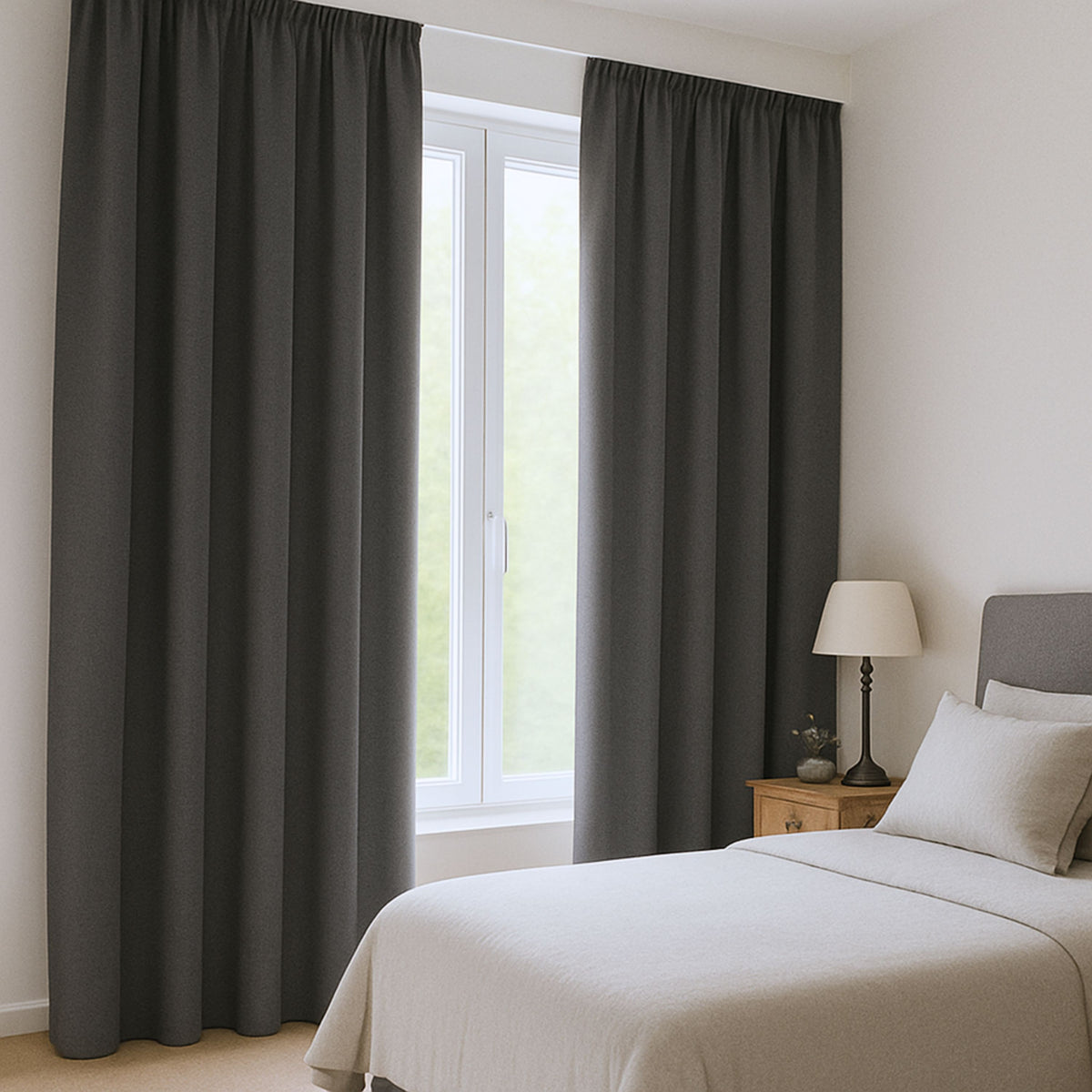 Verdunkelungsvorhang "100% Blackout, Akustikvorhang" anthrazit  Matteo