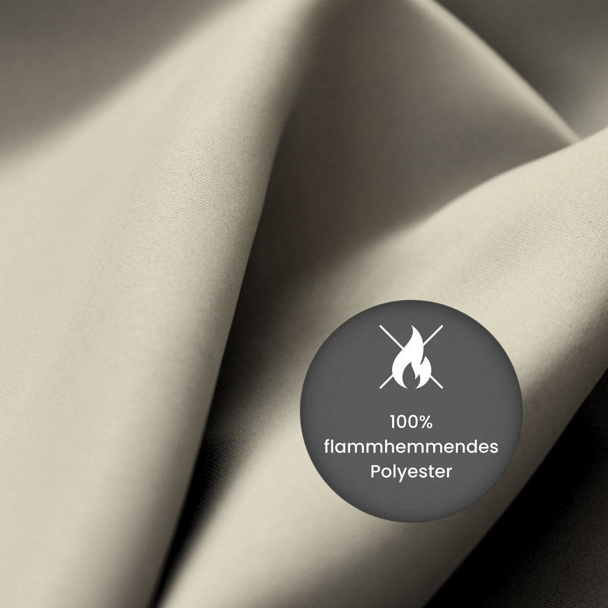 Verdunkelungsvorhang "100% Blackout, Akustikvorhang" helltaupe Matteo