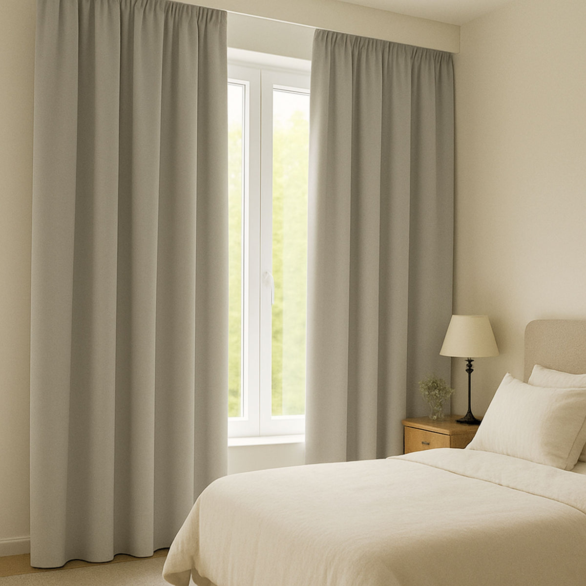 Verdunkelungsvorhang "100% Blackout, Akustikvorhang" helltaupe Matteo