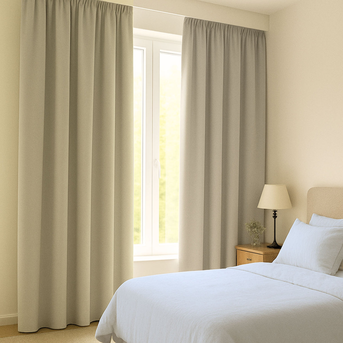 Verdunkelungsvorhang "100% Blackout, Akustikvorhang" hellbraun Matteo