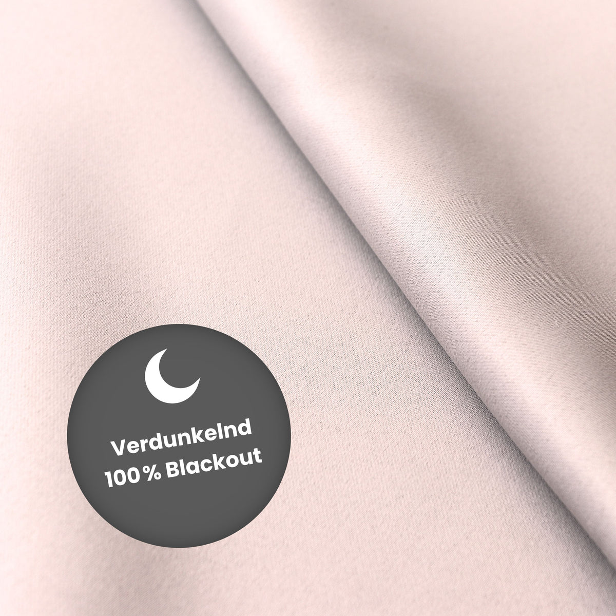 Verdunkelungsvorhang "100% Blackout, Akustikvorhang" zartrosa Matteo