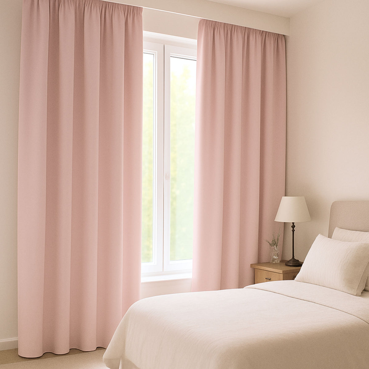 Verdunkelungsvorhang "100% Blackout, Akustikvorhang" zartrosa Matteo