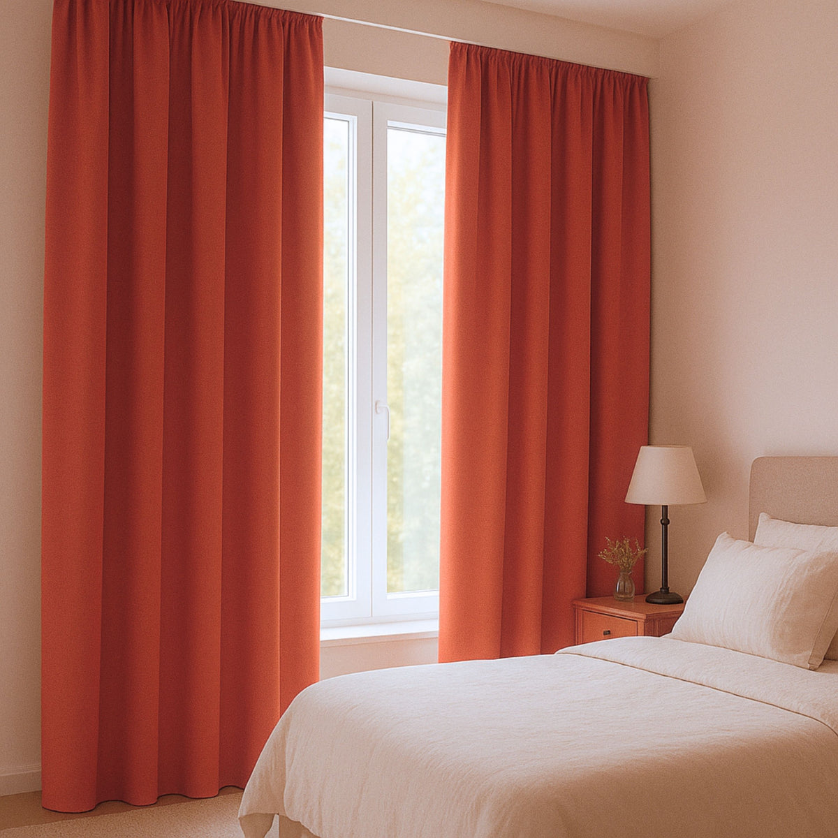 Verdunkelungsvorhang "100% Blackout, Akustikvorhang" terracotta Matteo