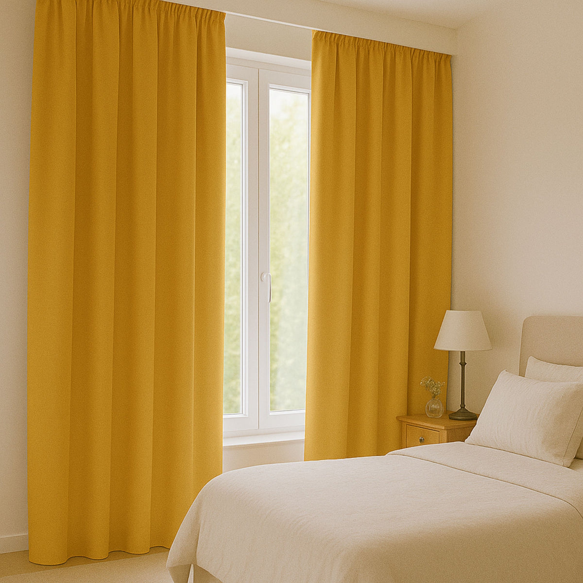 Verdunkelungsvorhang "100% Blackout, Akustikvorhang" maisgelb Matteo