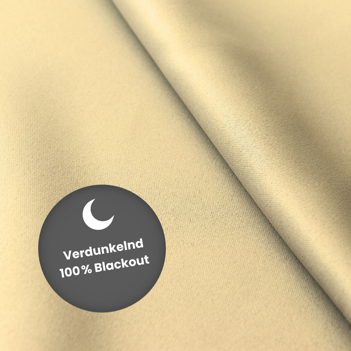 Verdunkelungsvorhang "100% Blackout, Akustikvorhang" zartgelb Matteo