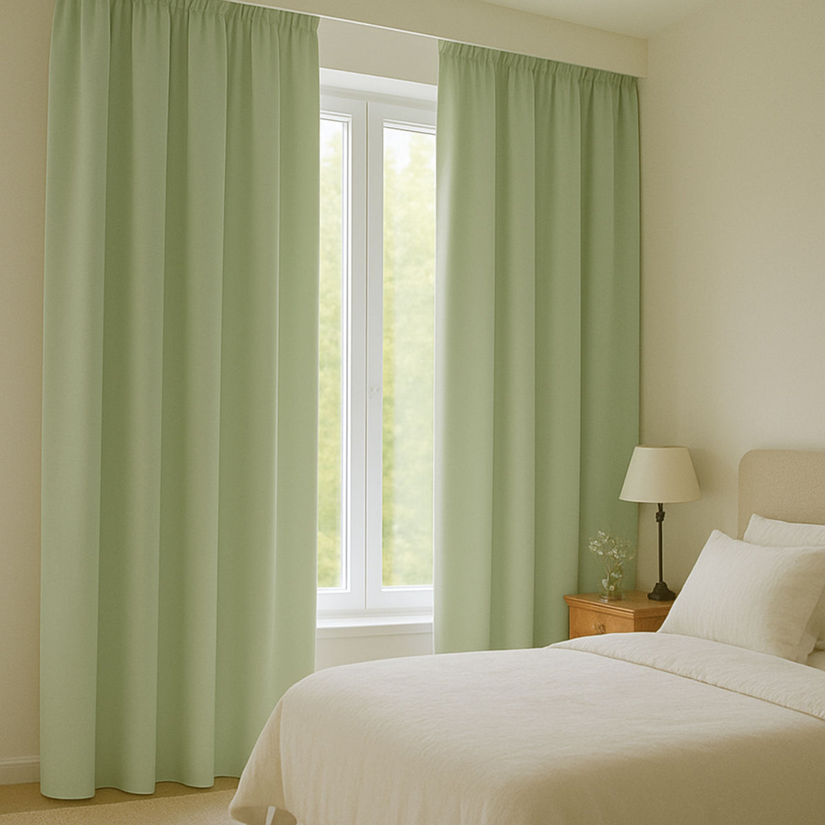 Verdunkelungsvorhang "100% Blackout, Akustikvorhang" lindgrün Matteo