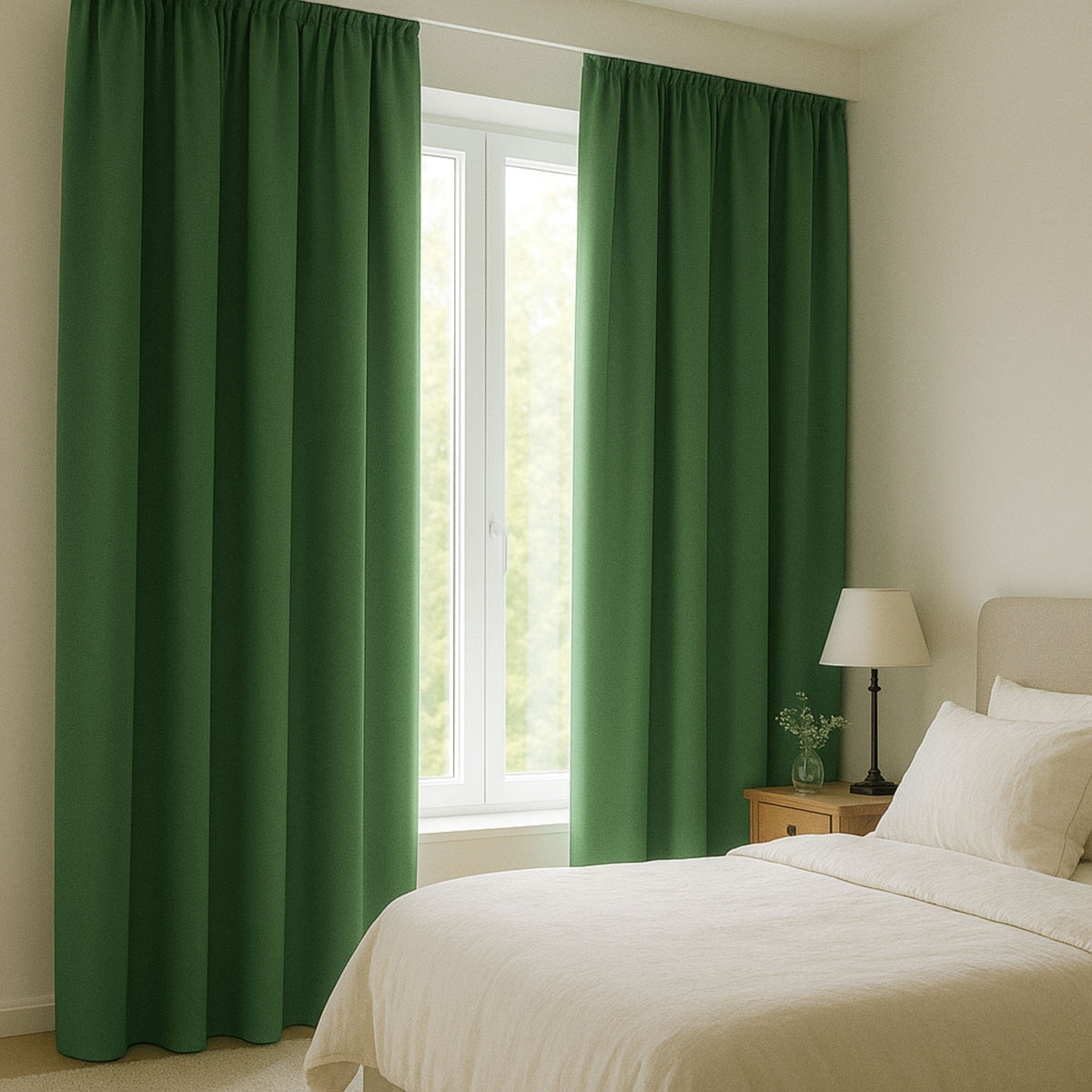 Verdunkelungsvorhang "100% Blackout, Akustikvorhang" waldgrün Matteo