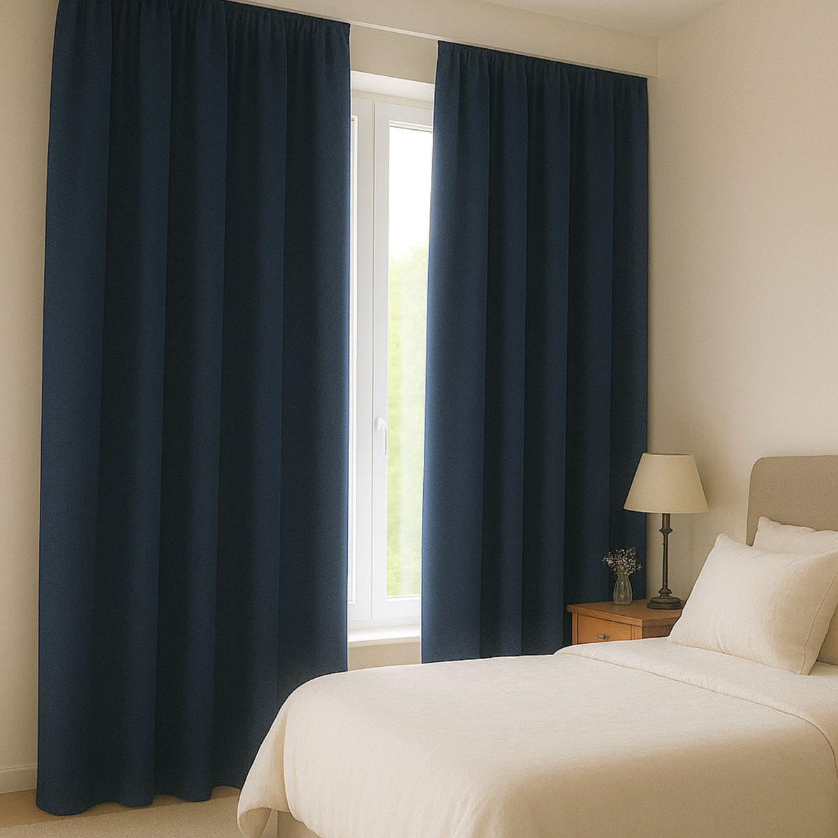Verdunkelungsvorhang "100% Blackout, Akustikvorhang" dunkelblau Matteo