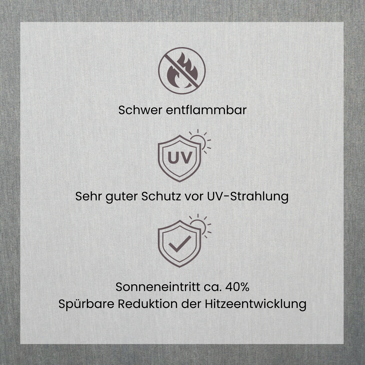 "Sun protection" night curtain, stone grey, zone