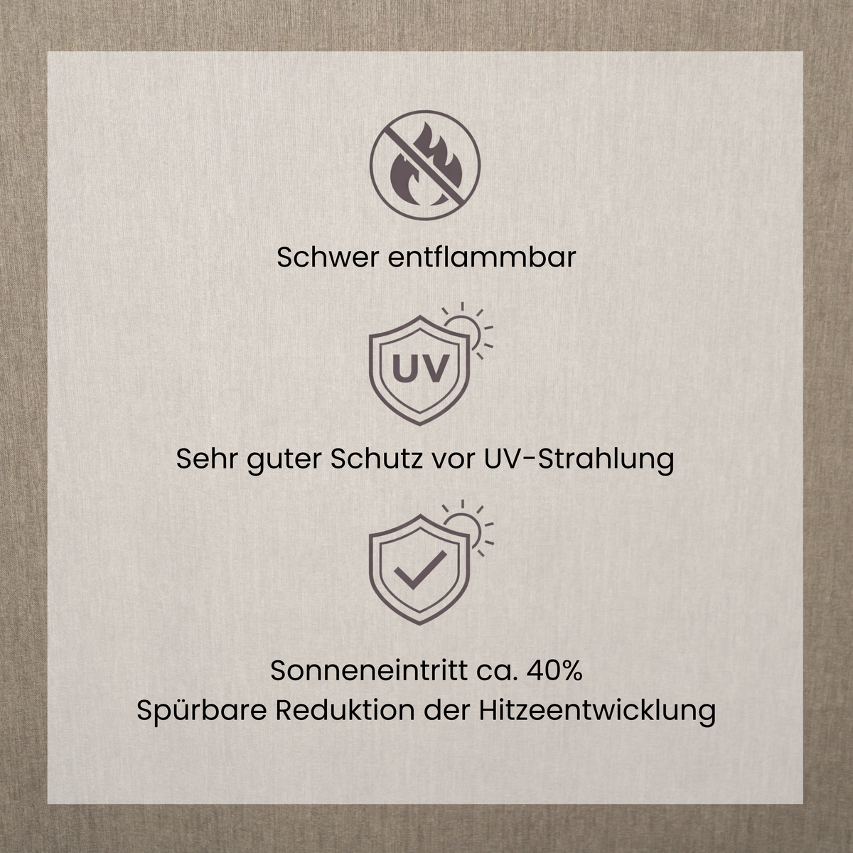 "Sun protection" night curtain taupe zone