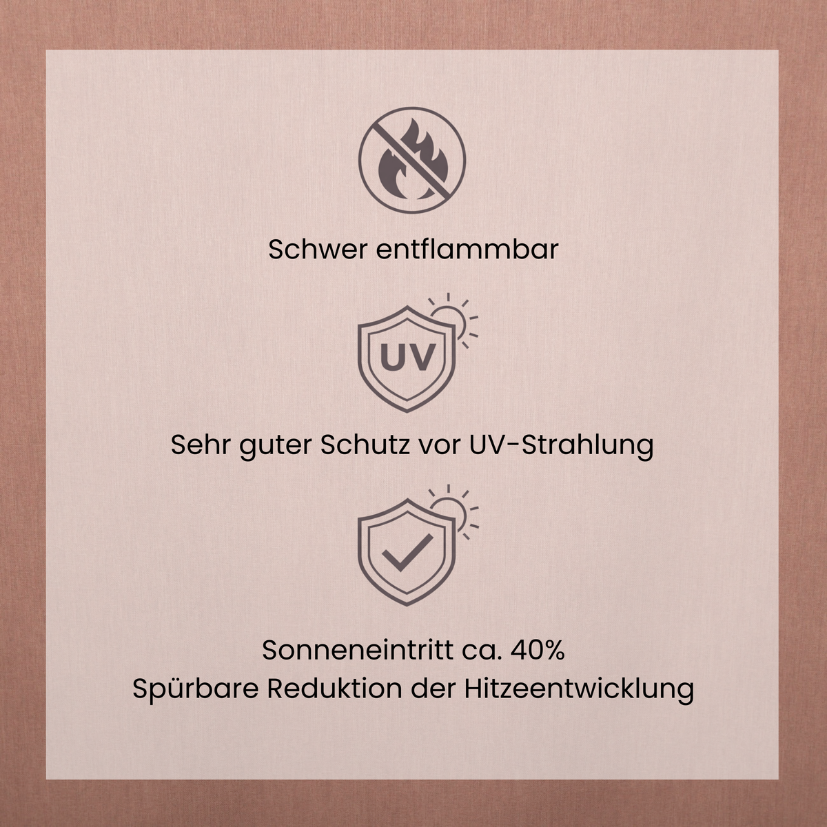 Tenda notturna "protezione solare" in rame Zon