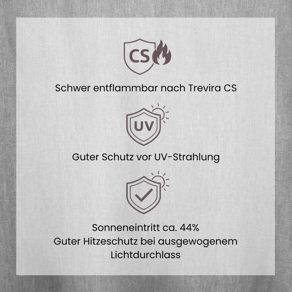 Tenda da giorno "protezione solare" grigio chiaro Sol