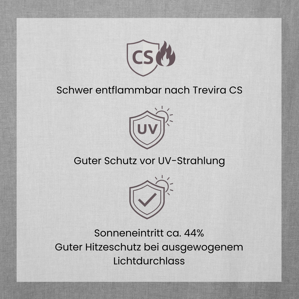 Tenda da giorno "protezione solare" argento Sol