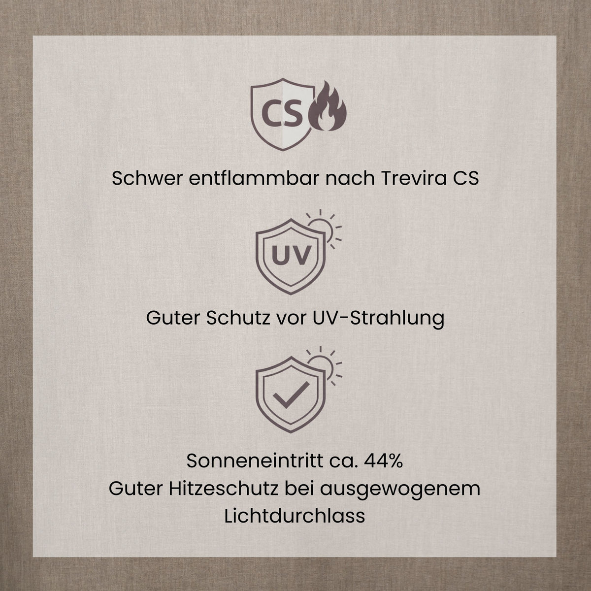 "Sun protection" day curtain taupe Sol