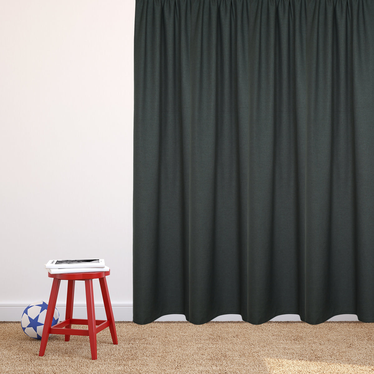 Curtain Grey Grey Green Linda - [Inventario di massa]