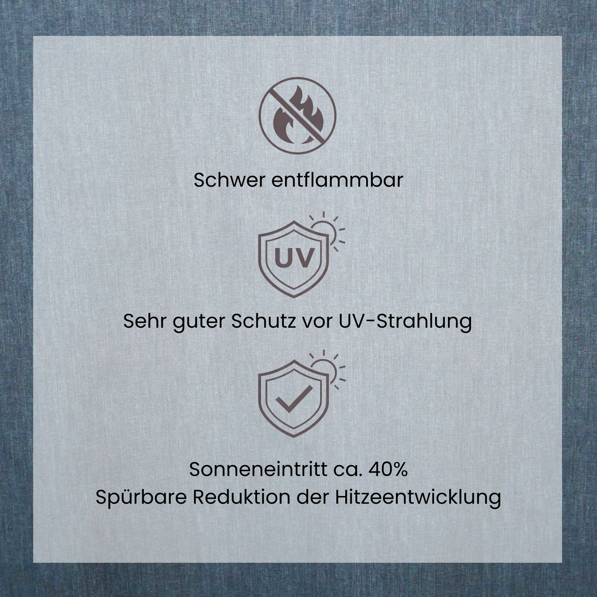 Tenda notturna "protezione solare" jeans blu Zon