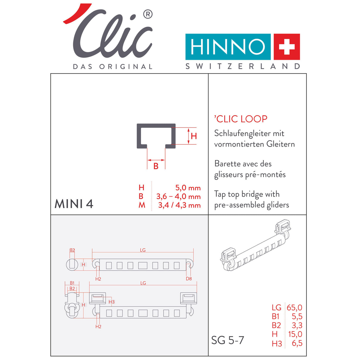 Loop glider per Mini 3,6-4,0 mm