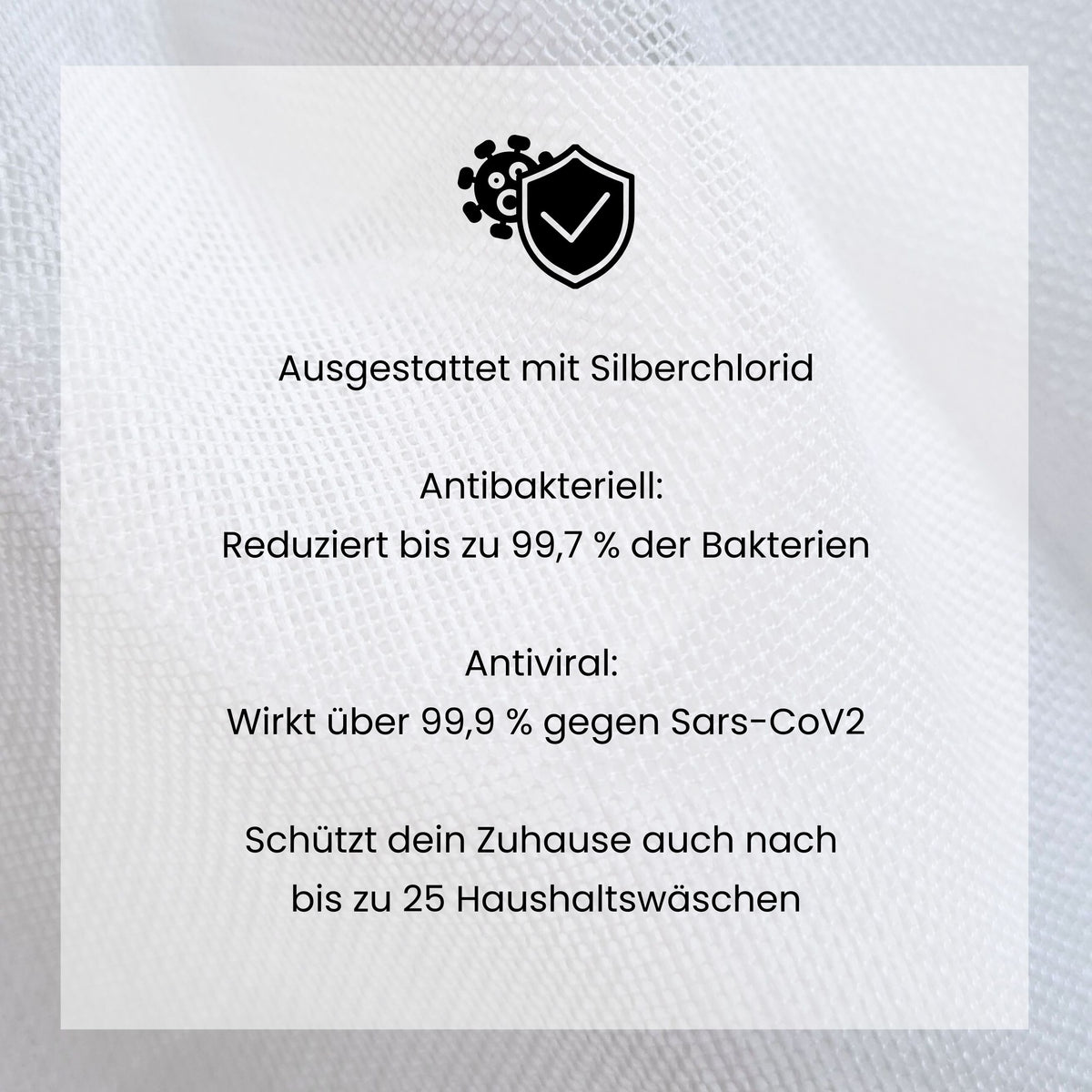 Day curtain "antibacterial" white Protect