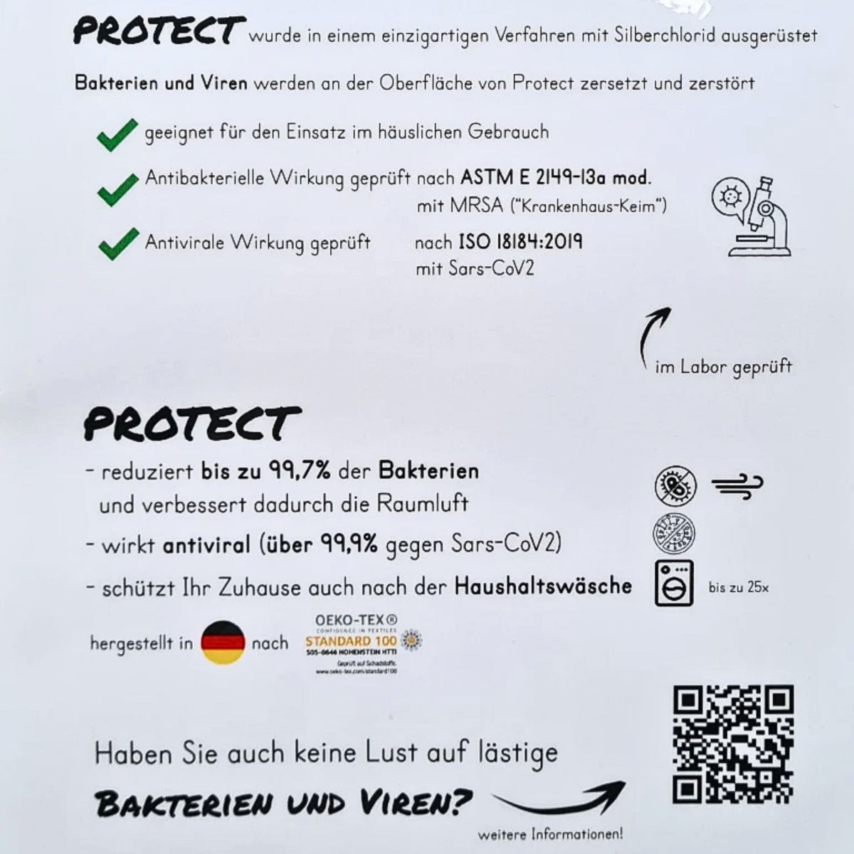 Tenda da giorno "antibatterica" bianco sporco Protect