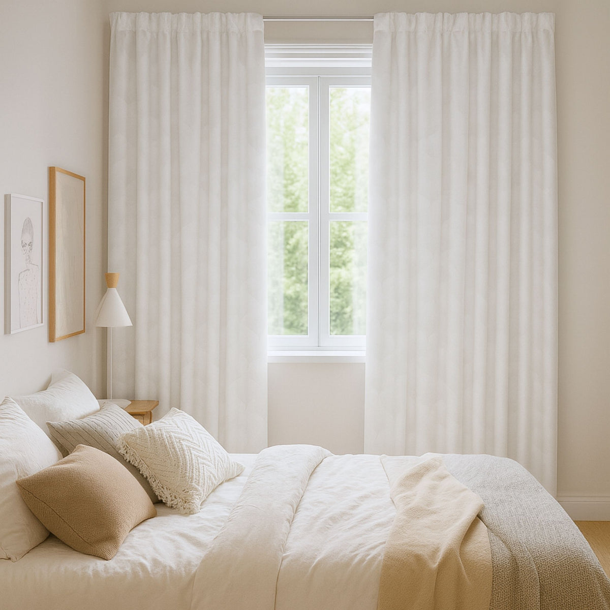 Verdunkelungsvorhang "100% Blackout" wollweiss Fiona