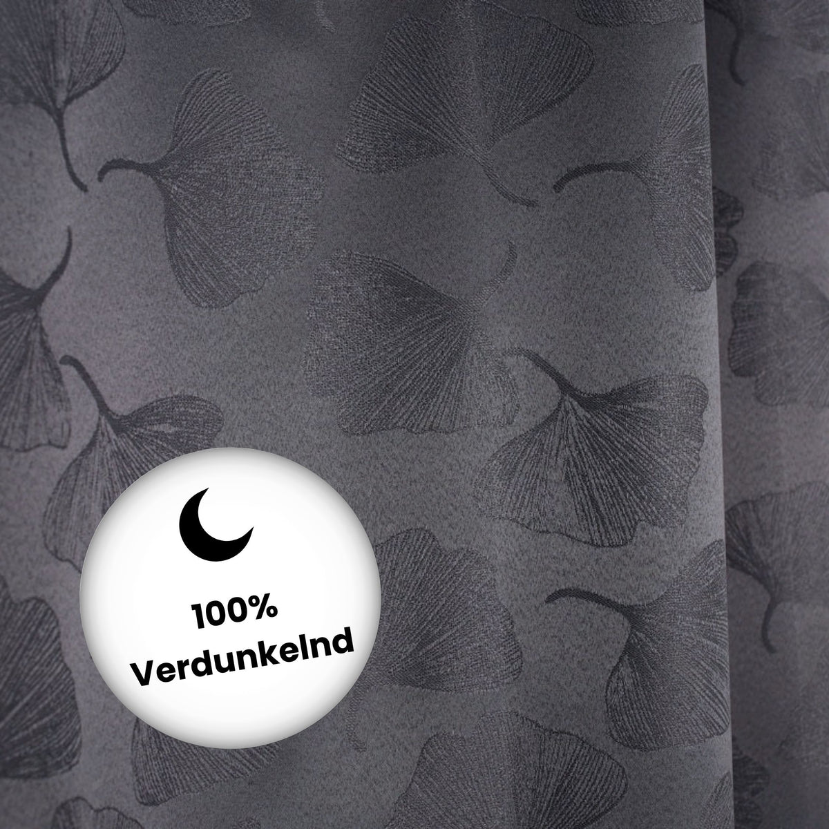 Verdunkelungsvorhang "100% Blackout" anthrazit Fiona