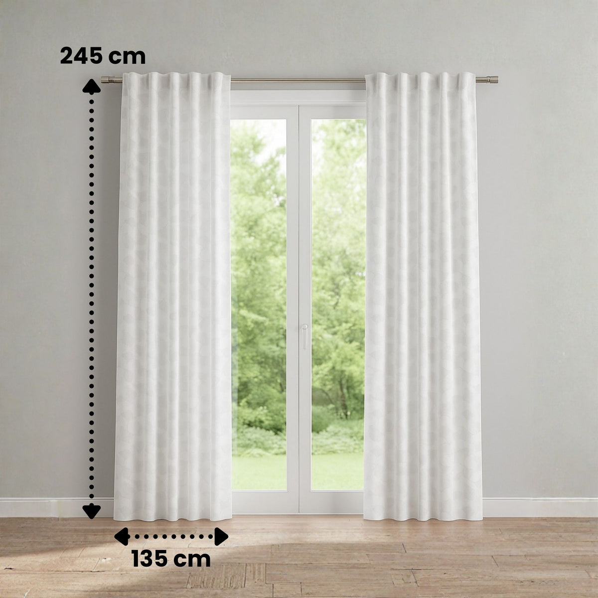 Verdunkelungsvorhang "100% Blackout" wollweiss Fiona