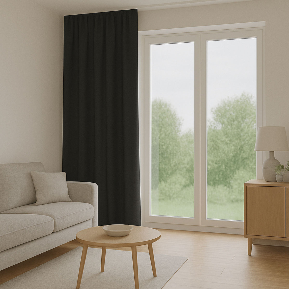 Nachtvorhang schwarz Memphis