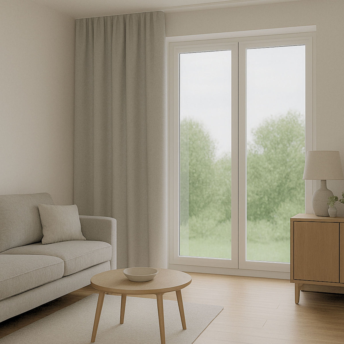 Nachtvorhang steingrau Memphis