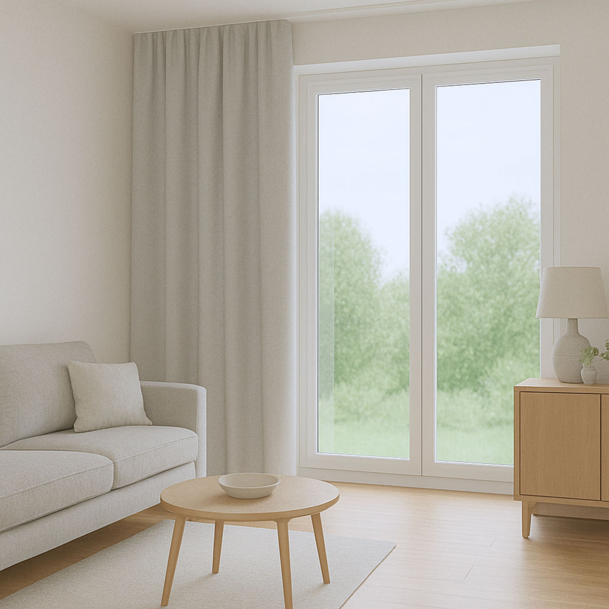 Nachtvorhang grau weiss Memphis