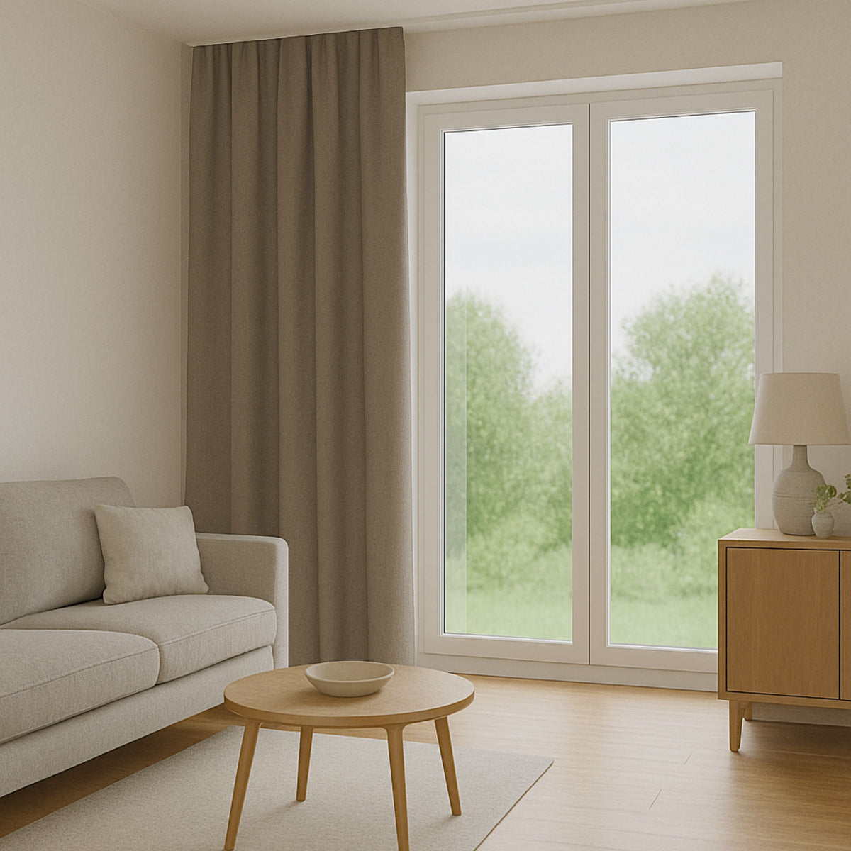 Nachtvorhang dunkeltaupe Memphis