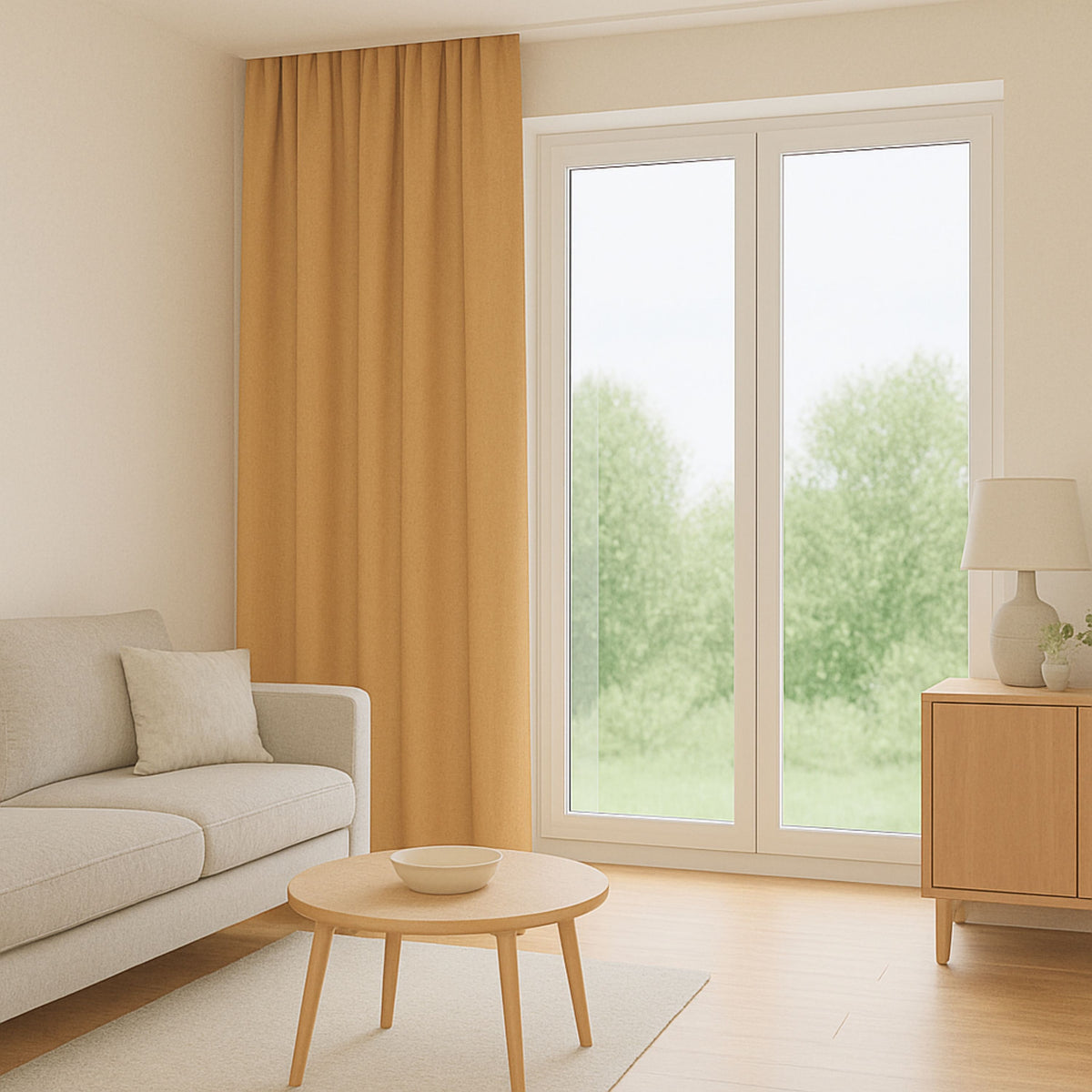 Nachtvorhang currygelb Memphis