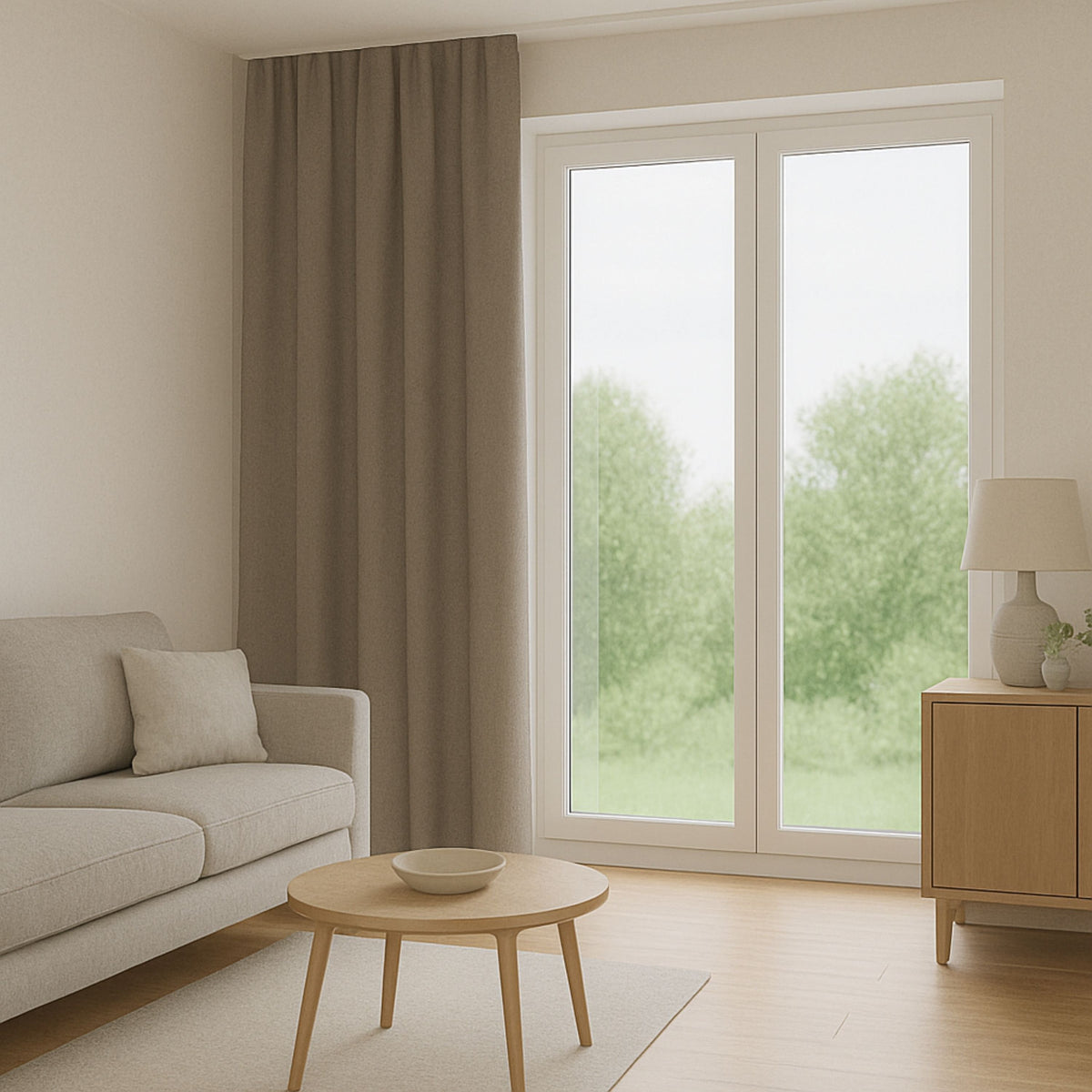 Nachtvorhang dunkelkhaki Memphis