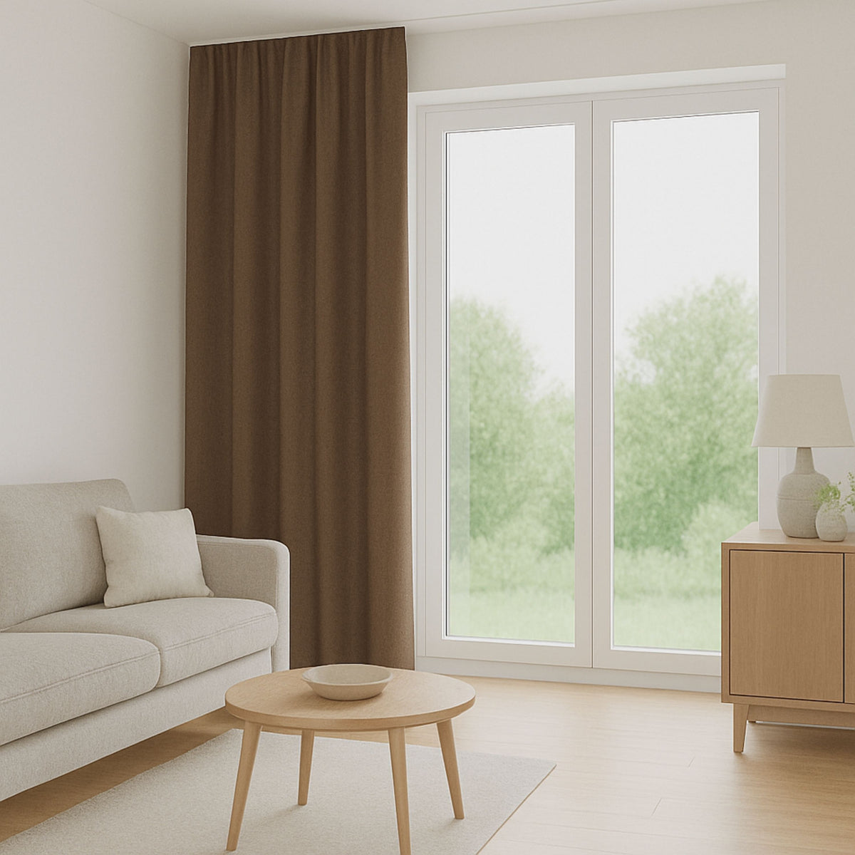 Nachtvorhang braun Memphis