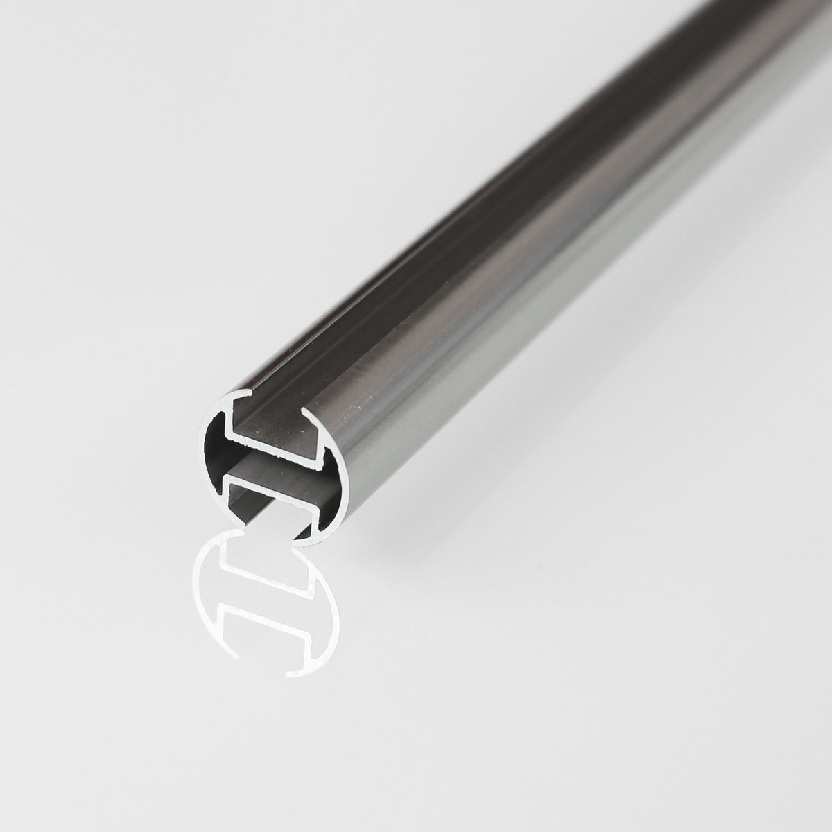 Tringle à rideau HARMONIE 1 voie maxi ronde - argent - [sur mesure]