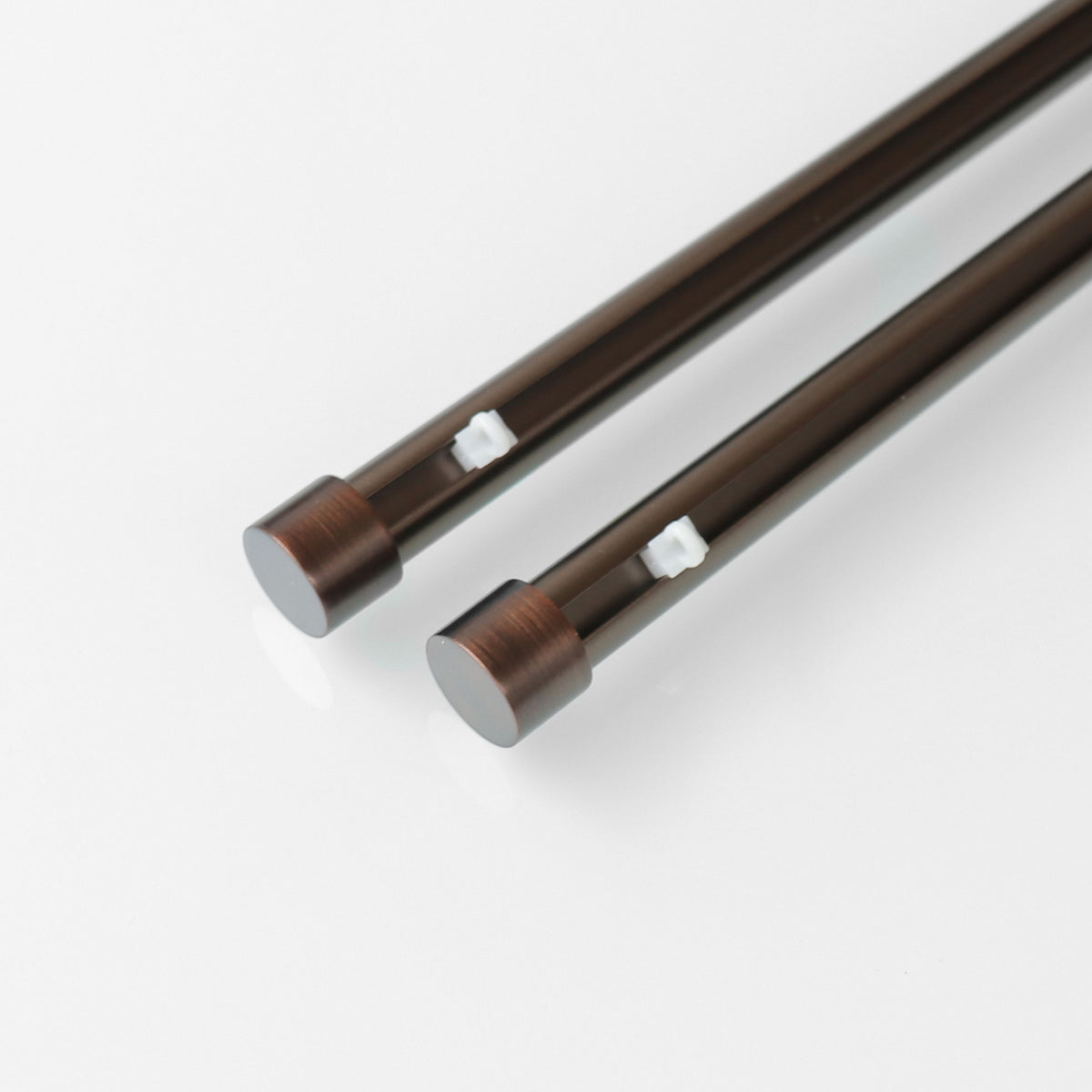 Tringle à rideau HARMONIE 2 voies maxi ronde - marron - [sur mesure]