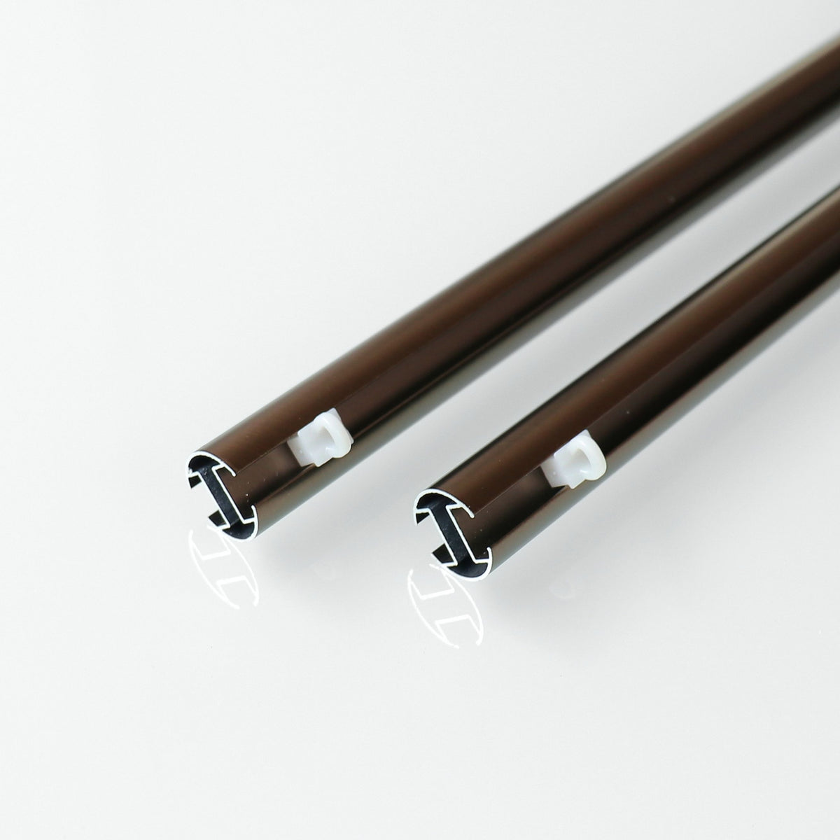 Tringle à rideau HARMONIE 2 voies maxi ronde - marron - [sur mesure]