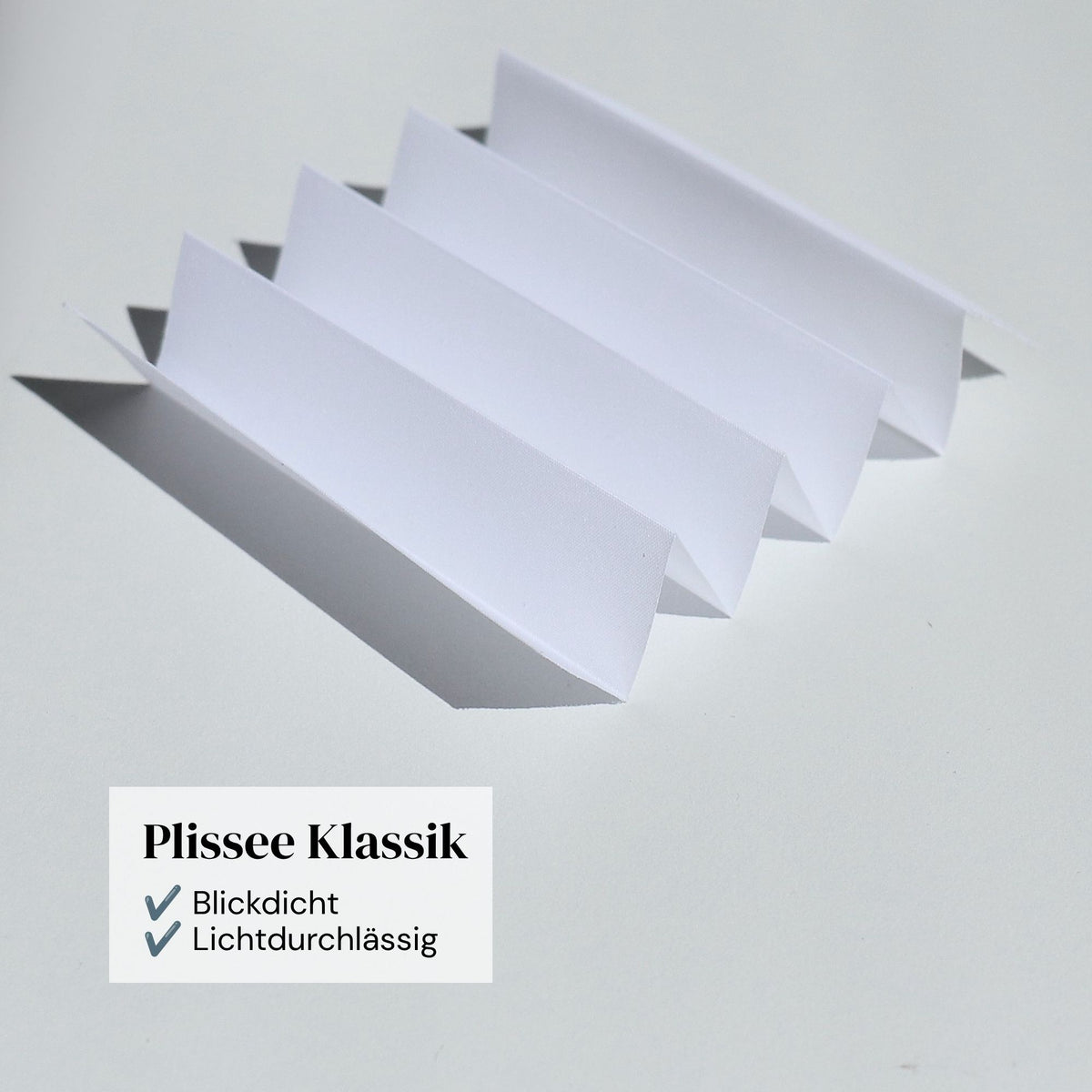 Plissee Klassik - weiss - [Massanfertigung]