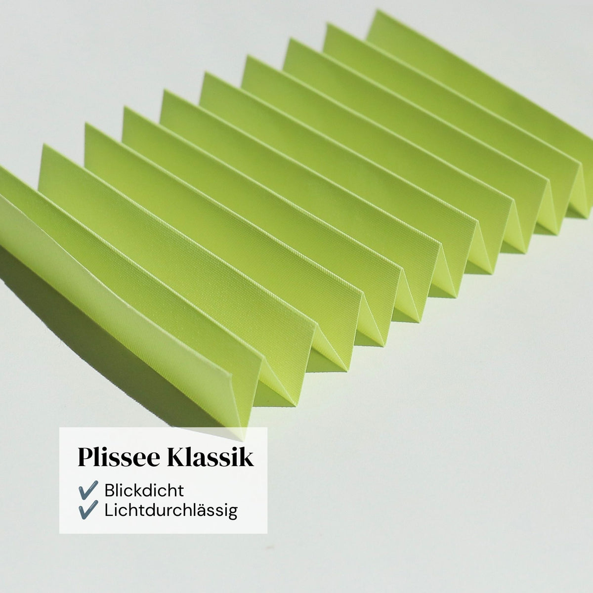 Plissee Klassik - hellgrün - [Massanfertigung]