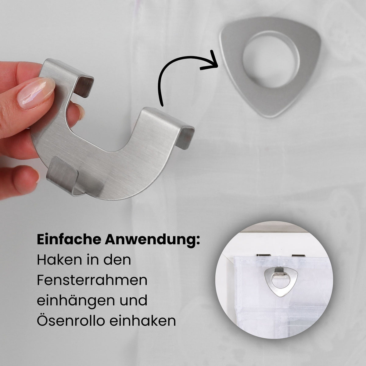 Haken für Ösenrollos 1.2cm