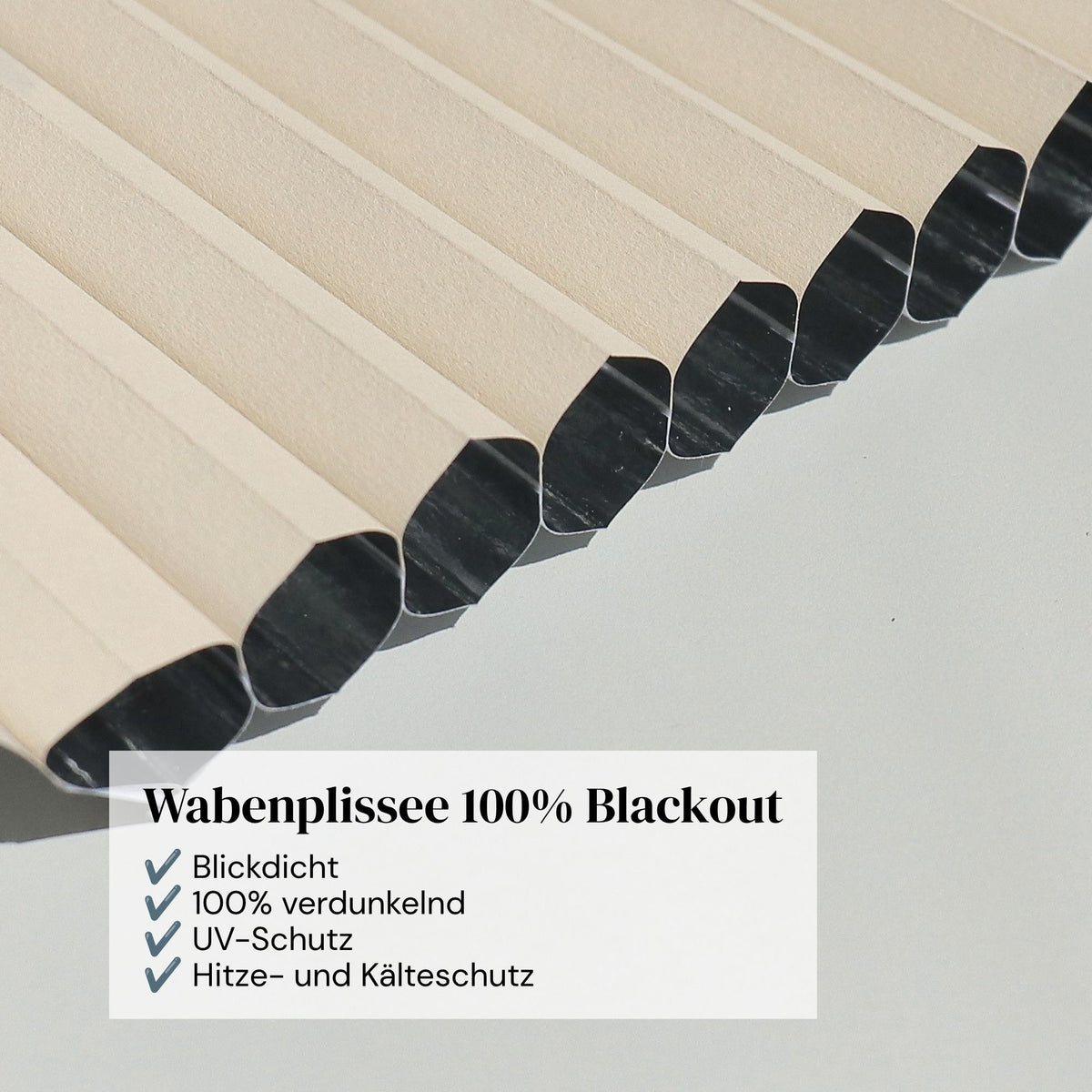 Wabenplissee 100% Blackout