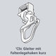 Gleiter mit Faltelegehaken kurz für Maxi 6.2-6.6mm