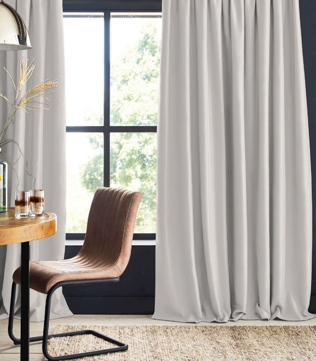 Blackout curtain white gray Cyrill
