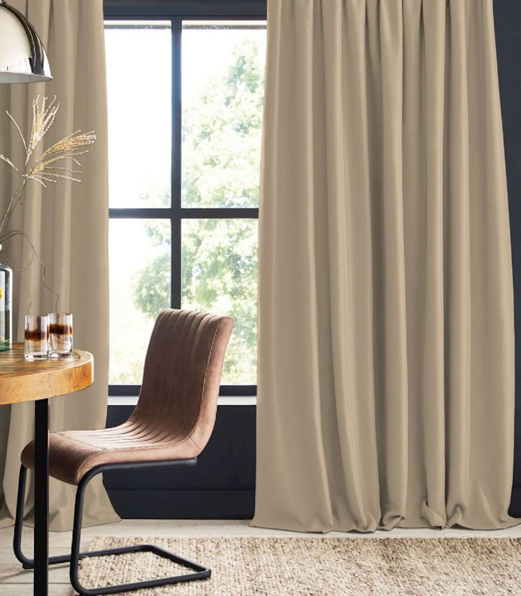 Blackout curtain taupe Cyrill