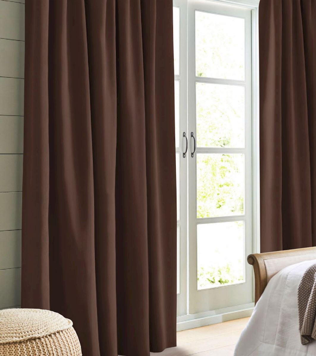 Blackout curtain brown Cyrill