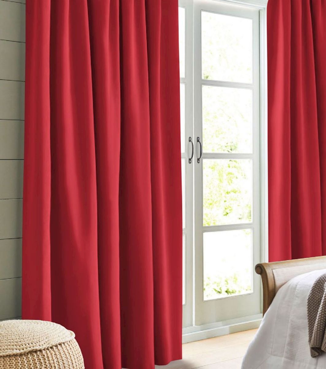 Blackout curtain red Cyrill