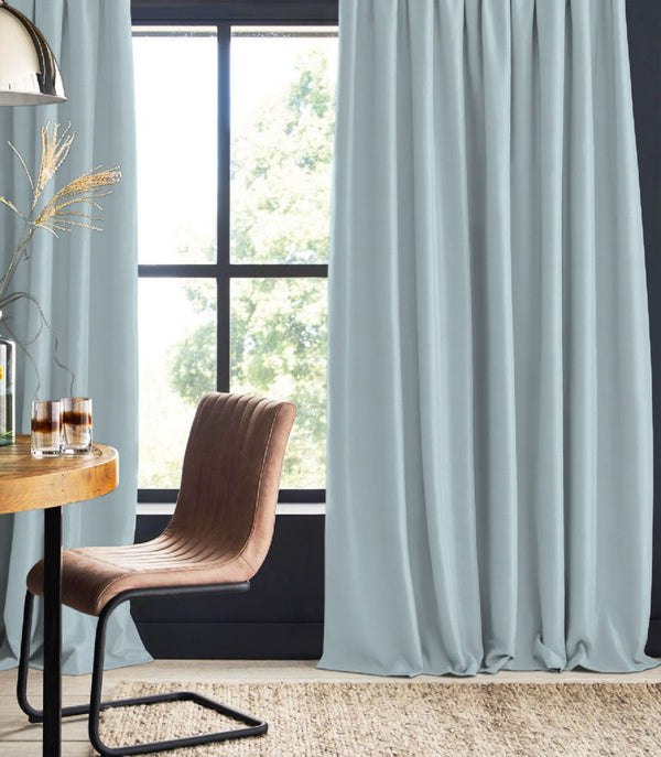 Night curtain, light blue, Pirkko