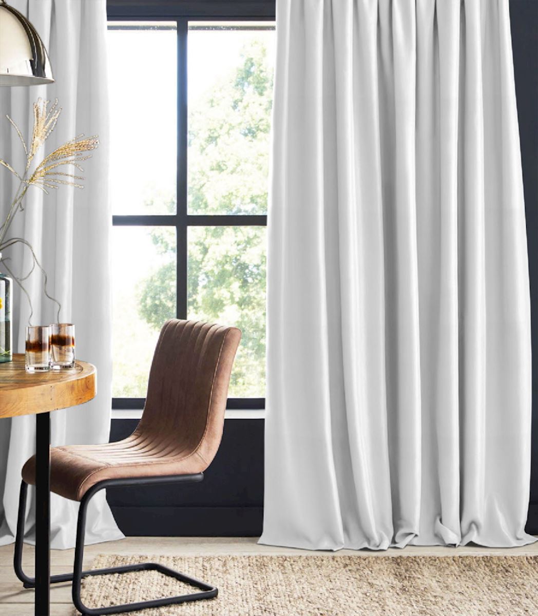 Night curtain white Velvet