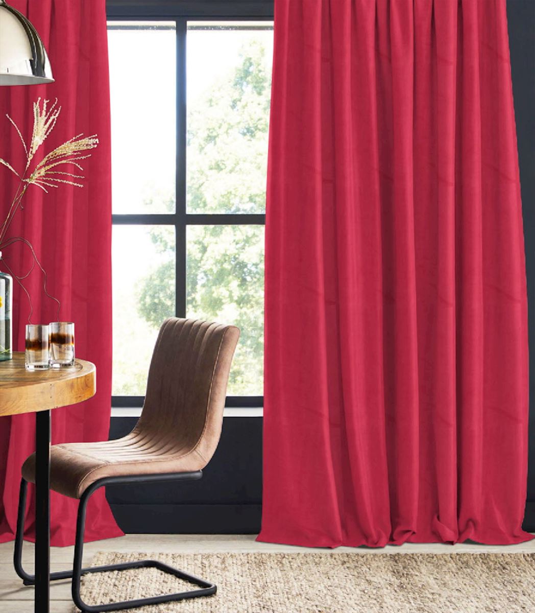 Night curtain red Velvet